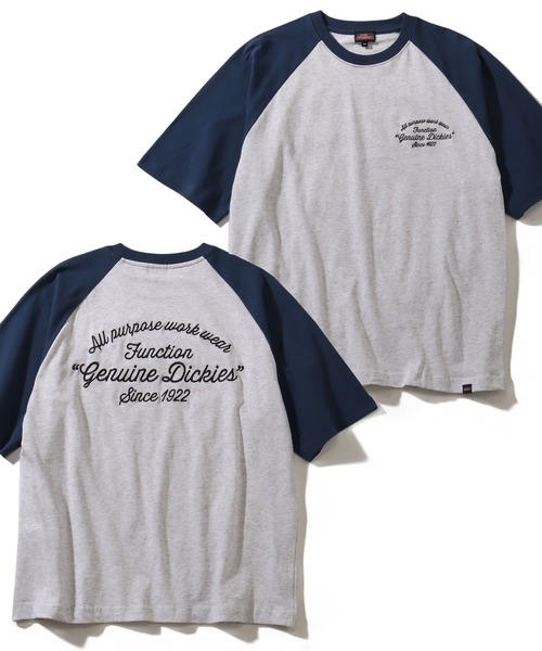 Dickies(ディッキーズ)の「【GENUINE DICKIES/ジェニュインディッキーズ】天竺 ラグラン バック EMB Tシャツ(Tシャツ/カットソー・メンズ・スミクロ/ダークブルー/オレンジ/ブラック系その他/ブラック×ホワイト/グリーン・L/M/XL)」の5枚目の写真