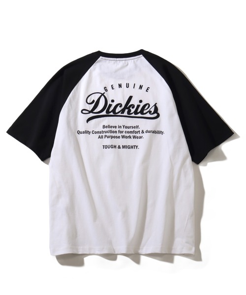 Dickies(ディッキーズ)の「【GENUINE DICKIES/ジェニュインディッキーズ】天竺 ラグラン バック EMB Tシャツ(Tシャツ/カットソー・メンズ・スミクロ/ダークブルー/オレンジ/ブラック系その他/ブラック×ホワイト/グリーン・L/M/XL)」の8枚目の写真