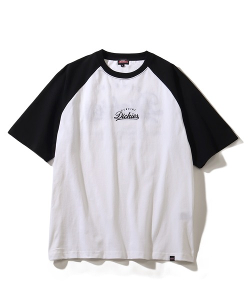 Dickies(ディッキーズ)の「【GENUINE DICKIES/ジェニュインディッキーズ】天竺 ラグラン バック EMB Tシャツ(Tシャツ/カットソー・メンズ・スミクロ/ダークブルー/オレンジ/ブラック系その他/ブラック×ホワイト/グリーン・L/M/XL)」の7枚目の写真