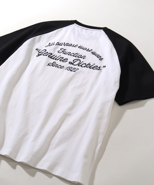 Dickies(ディッキーズ)の「【GENUINE DICKIES/ジェニュインディッキーズ】天竺 ラグラン バック EMB Tシャツ(Tシャツ/カットソー・メンズ・スミクロ/ダークブルー/オレンジ/ブラック系その他/ブラック×ホワイト/グリーン・L/M/XL)」の22枚目の写真