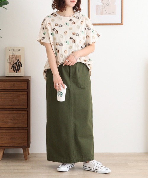 tシャツ EMAGO ドーナツ刺繍ドルマンＴ レディース EMAGO ドーナツ刺繍ドルマンT（Tシャツ/カットソー）｜Emago