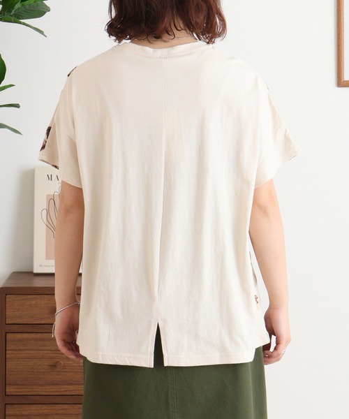 tシャツ EMAGO ドーナツ刺繍ドルマンＴ レディース EMAGO 花刺繍ドルマンT 半袖（Tシャツ/カットソー）｜Emago