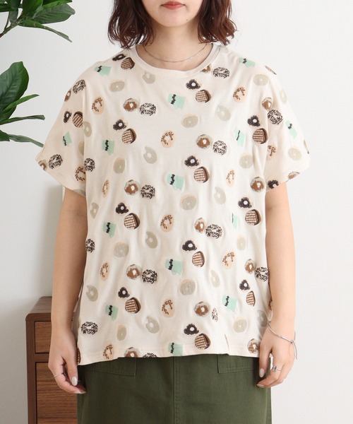 EMAGO ドーナツ刺繍ドルマンT（Tシャツ/カットソー）｜Emago