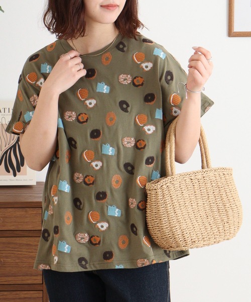 EMAGO ドーナツ刺繍ドルマンT（Tシャツ/カットソー）｜Emago