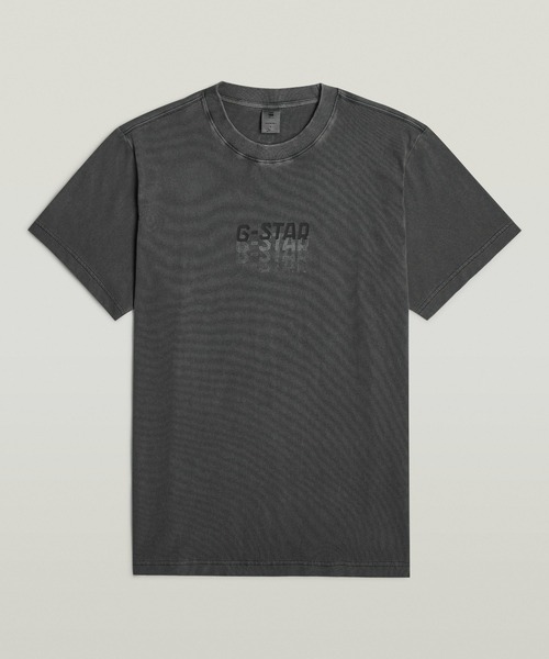 G-STAR(ジースター)の「MULTI LOGO OVERDYED LOOSE T-SHIRT/マルチロゴオーバーダイルーズTシャツ(Tシャツ/カットソー・メンズ・ブルー系その他/ダークブラック・X-SMALL/X-LARGE/SMALL/MEDIUM/LARGE)」の2枚目の写真