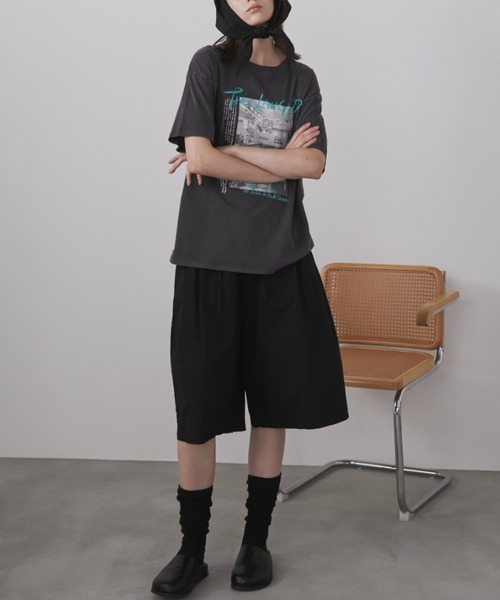 Auntie Rosa Holiday(アンティローザホリデー)の「ダイナーフォトTEE(Tシャツ/カットソー・レディース・チャコールグレー/ナチュラル・FREE)」の16枚目の写真