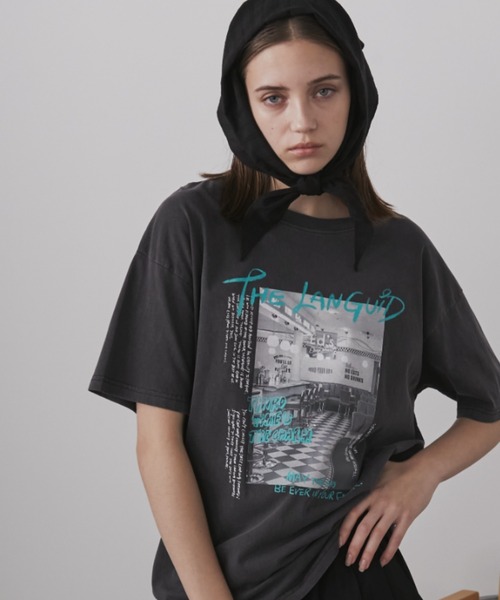 Auntie Rosa Holiday(アンティローザホリデー)の「ダイナーフォトTEE(Tシャツ/カットソー・レディース・チャコールグレー/ナチュラル・FREE)」の12枚目の写真