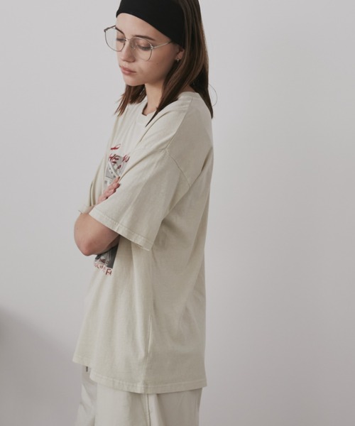 Auntie Rosa Holiday(アンティローザホリデー)の「ダイナーフォトTEE(Tシャツ/カットソー・レディース・チャコールグレー/ナチュラル・FREE)」の6枚目の写真