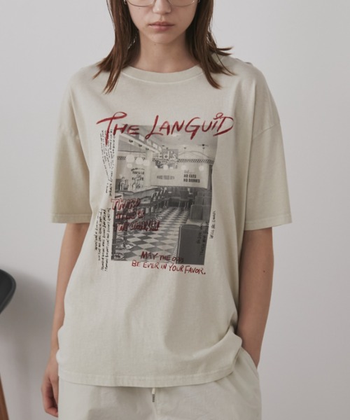 Auntie Rosa Holiday(アンティローザホリデー)の「ダイナーフォトTEE(Tシャツ/カットソー・レディース・チャコールグレー/ナチュラル・FREE)」の3枚目の写真