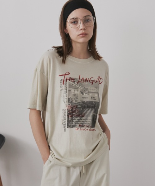 Auntie Rosa Holiday(アンティローザホリデー)の「ダイナーフォトTEE(Tシャツ/カットソー・レディース・チャコールグレー/ナチュラル・FREE)」の5枚目の写真