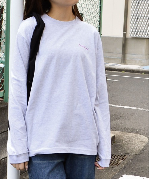 MODISH GAZE(モディシュガゼ)の「【MODISH GAZE】カップルイラストロンT Be with you(CP)(Tシャツ/カットソー・レディース・ブラック/ホワイト/ホワイト系1・M)」の13枚目の写真