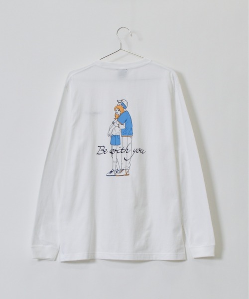 MODISH GAZE(モディシュガゼ)の「【MODISH GAZE】カップルイラストロンT Be with you(CP)(Tシャツ/カットソー・レディース・ブラック/ホワイト/ホワイト系1・M)」の21枚目の写真