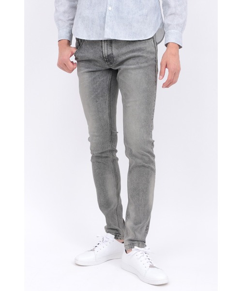 HIGH STREET（ハイストリート）の「HIGH STREET∴ハイパワーストレッチブリーチスリムデニム（デニムパンツ・メンズ・ブルー系2/グレー・M/L/LL/S）」の2枚目の写真