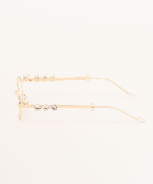 UP START（アップスタート）の「【LAMPOON】ビジューメガネ（メガネ・レディース・ゴールド/シルバー・FREE）」の5枚目の写真