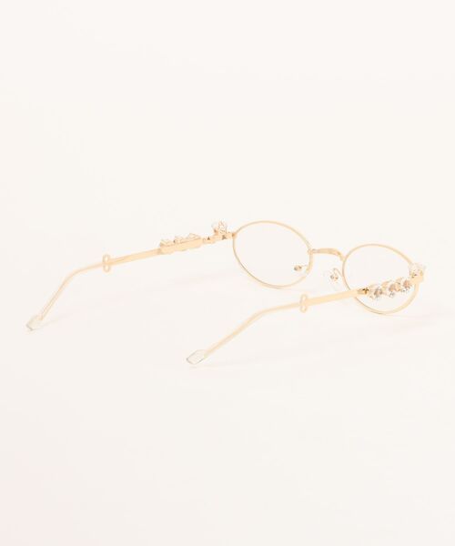 UP START（アップスタート）の「【LAMPOON】ビジューメガネ（メガネ・レディース・ゴールド/シルバー・FREE）」の4枚目の写真
