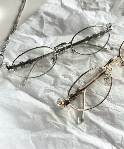 UP START（アップスタート）の「【LAMPOON】ビジューメガネ（メガネ・レディース・ゴールド/シルバー・FREE）」の7枚目の写真