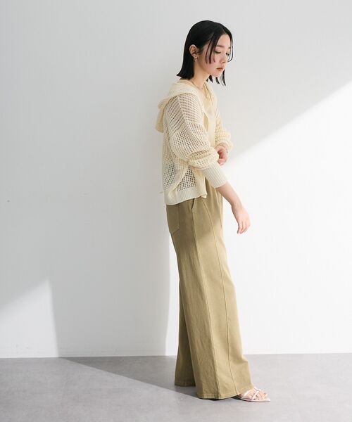 Green　Parks（グリーンパークス）の「メッシュニットパーカー（パーカー・レディース・オフホワイト/グレー/サックスブルー・FREE）」の15枚目の写真