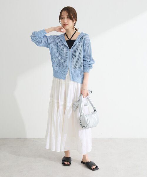 Megan Park メーガンパーク　ノースリーブ SET2点 メッシュ+ノースリーブロゴプルオーバー/Green Parks