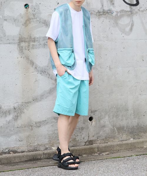 FIRST DOWN(ファーストダウン)の「【FIRST DOWN/ファーストダウン】TASLAN NYLON MESH VEST/タスランナイロン メッシュベスト(ベスト・メンズ・レオパード/ミント/ブラック・XL/L/M)」の19枚目の写真