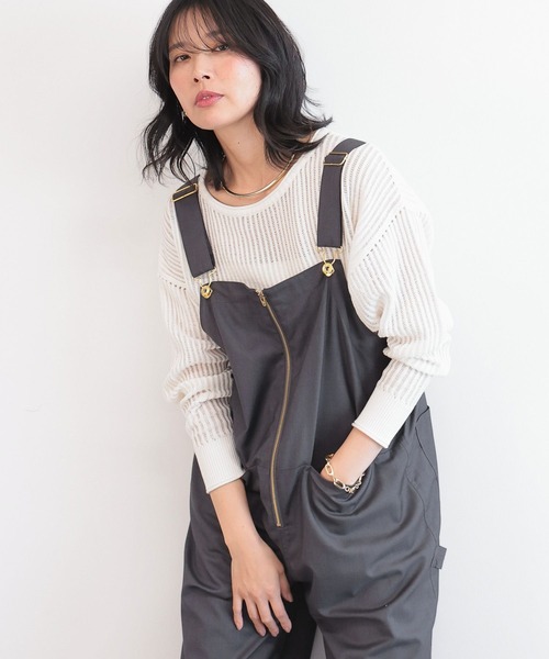 BARNYARDSTORM（バンヤードストーム）の「BARNYARDSTORM / ハシゴ編みニット（ニット/セーター・レディース・ブラウン/ホワイト・FREE）」の13枚目の写真