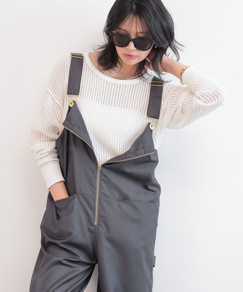 BARNYARDSTORM（バンヤードストーム）の「BARNYARDSTORM / ハシゴ編みニット（ニット/セーター・レディース・ブラウン/ホワイト・FREE）」の18枚目の写真