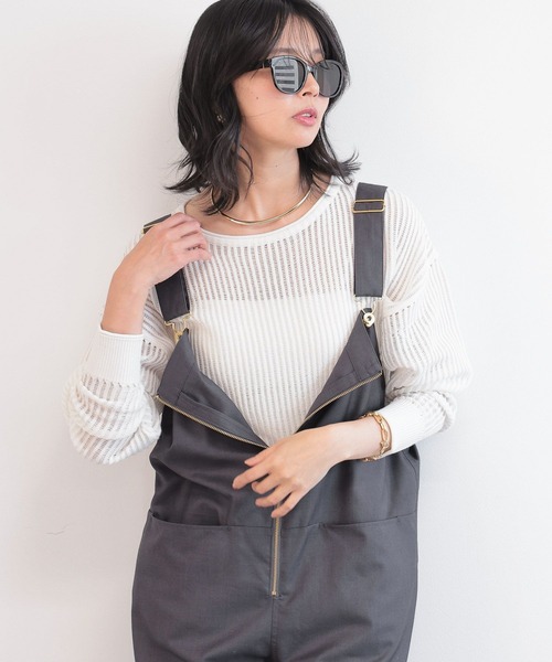 BARNYARDSTORM（バンヤードストーム）の「BARNYARDSTORM / ハシゴ編みニット（ニット/セーター・レディース・ブラウン/ホワイト・FREE）」の19枚目の写真