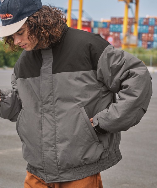 HAUNT ハウント ウール ダウン ジャケット ブルゾン スタジャン ライナー 撥水ナイロンタッサー中綿スタンドマウンテンジャケット（ダウン