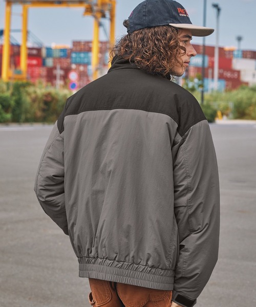 撥水ナイロンタッサー中綿スタンドマウンテンジャケット（ダウン