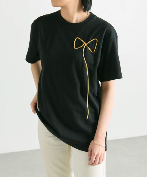 ear PAPILLONNER（イアパピヨネ）の「ニュアンスコードTシャツ【SUM1 STYLE(スミスタイル)】（Tシャツ/カットソー・レディース・ホワイト/ブラック/グレー・FREE）」の17枚目の写真