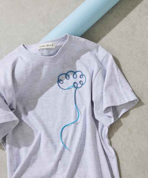 ear PAPILLONNER（イアパピヨネ）の「ニュアンスコードTシャツ【SUM1 STYLE(スミスタイル)】（Tシャツ/カットソー・レディース・ホワイト/ブラック/グレー・FREE）」の11枚目の写真