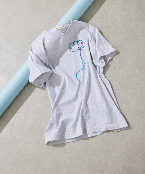 ear PAPILLONNER（イアパピヨネ）の「ニュアンスコードTシャツ【SUM1 STYLE(スミスタイル)】（Tシャツ/カットソー・レディース・ホワイト/ブラック/グレー・FREE）」の12枚目の写真