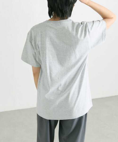 ear PAPILLONNER（イアパピヨネ）の「ニュアンスコードTシャツ【SUM1 STYLE(スミスタイル)】（Tシャツ/カットソー・レディース・ホワイト/ブラック/グレー・FREE）」の7枚目の写真