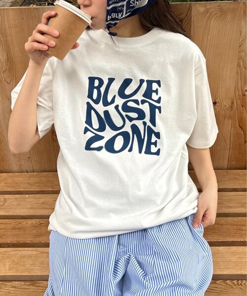 CIAOPANIC TYPY（チャオパニックティピー）の「【UNISEX】スクエアロゴTEE（Tシャツ/カットソー・レディース・ブルー/ネイビー/ホワイト・MEDIUM/LARGE）」の11枚目の写真