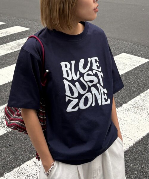 CIAOPANIC TYPY（チャオパニックティピー）の「【UNISEX】スクエアロゴTEE（Tシャツ/カットソー・レディース・ブルー/ネイビー/ホワイト・MEDIUM/LARGE）」の14枚目の写真