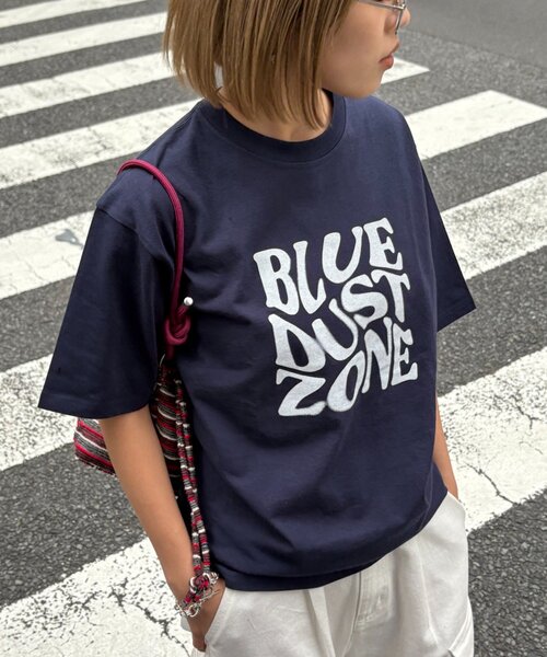 CIAOPANIC TYPY（チャオパニックティピー）の「【UNISEX】スクエアロゴTEE（Tシャツ/カットソー・レディース・ブルー/ネイビー/ホワイト・MEDIUM/LARGE）」の16枚目の写真