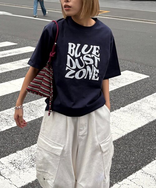 CIAOPANIC TYPY（チャオパニックティピー）の「【UNISEX】スクエアロゴTEE（Tシャツ/カットソー・レディース・ブルー/ネイビー/ホワイト・MEDIUM/LARGE）」の17枚目の写真