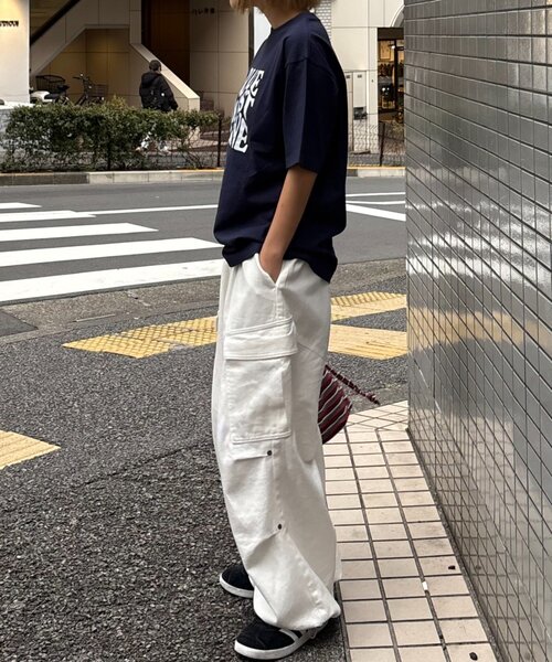 CIAOPANIC TYPY（チャオパニックティピー）の「【UNISEX】スクエアロゴTEE（Tシャツ/カットソー・レディース・ブルー/ネイビー/ホワイト・MEDIUM/LARGE）」の20枚目の写真