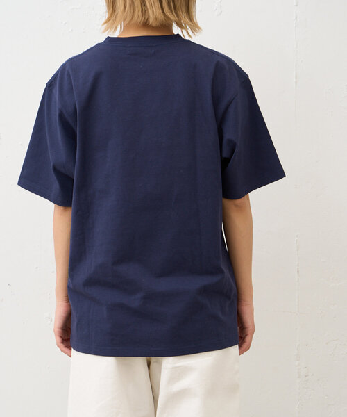 CIAOPANIC TYPY（チャオパニックティピー）の「【UNISEX】スクエアロゴTEE（Tシャツ/カットソー・レディース・ブルー/ネイビー/ホワイト・MEDIUM/LARGE）」の7枚目の写真