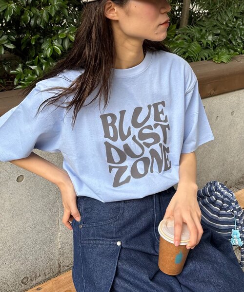 CIAOPANIC TYPY（チャオパニックティピー）の「【UNISEX】スクエアロゴTEE（Tシャツ/カットソー・レディース・ブルー/ネイビー/ホワイト・MEDIUM/LARGE）」の4枚目の写真