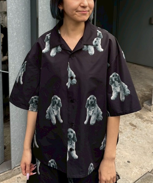 Candy Stripper（キャンディストリッパー）の「MY PUPPY シャツ（シャツ/ブラウス・レディース・ライトグレー/ブラック/キャメル・FREE）」の2枚目の写真