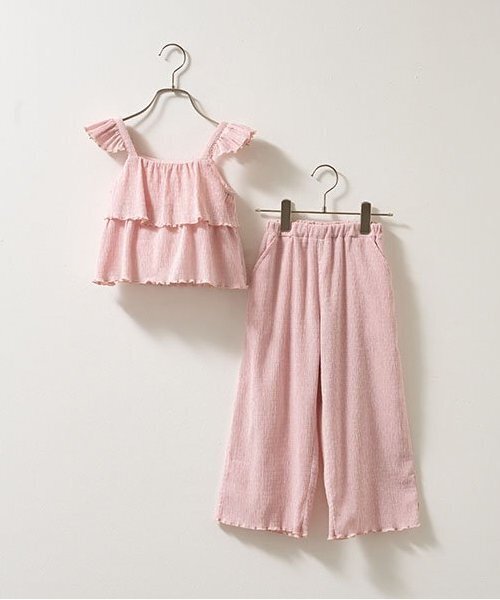 Lycee mine（リセマイン）の「キャミ&ロングワイドパンツセットアップ（セットアップ・キッズ・ラベンダー/モカ/ブラック/ライトピンク・140cm/100cm/150cm/130cm/120cm/110cm）」の6枚目の写真