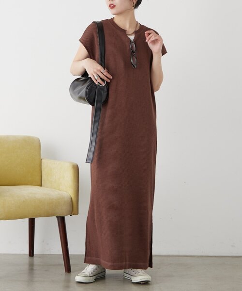 CIAOPANIC TYPY(チャオパニックティピー)の「【低身長・高身長対応/サイズ展開あり【WEB限定】サーマルスキッパーワンピース(ワンピース・レディース・ブラウン/レッド/ブラック/グレー系その他/アイボリー・SMALL/MEDIUM/LARGE)」の14枚目の写真