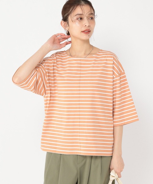 studio CLIP(スタディオクリップ)の「USAコットンダブルフロントベーシックTシャツ(Tシャツ/カットソー・レディース・その他1/その他3/その他2/オフホワイト/ブルー/その他4/ブラック・LARGE/MEDIUM)」の5枚目の写真