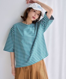 USAコットンダブルフロントベーシックTシャツ