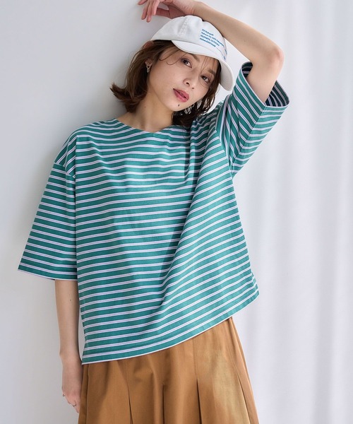 maaa1208出品 DouDou tシャツ 「WEB限定」ドロストミックスロゴTEE レディース