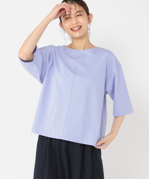 studio CLIP(スタディオクリップ)の「USAコットンダブルフロントベーシックTシャツ(Tシャツ/カットソー・レディース・その他1/その他3/その他2/オフホワイト/ブルー/その他4/ブラック・LARGE/MEDIUM)」の3枚目の写真