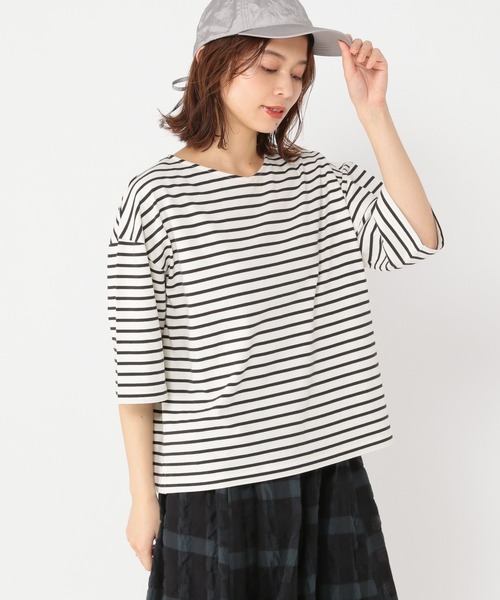 studio CLIP(スタディオクリップ)の「USAコットンダブルフロントベーシックTシャツ(Tシャツ/カットソー・レディース・その他1/その他3/その他2/オフホワイト/ブルー/その他4/ブラック・LARGE/MEDIUM)」の10枚目の写真