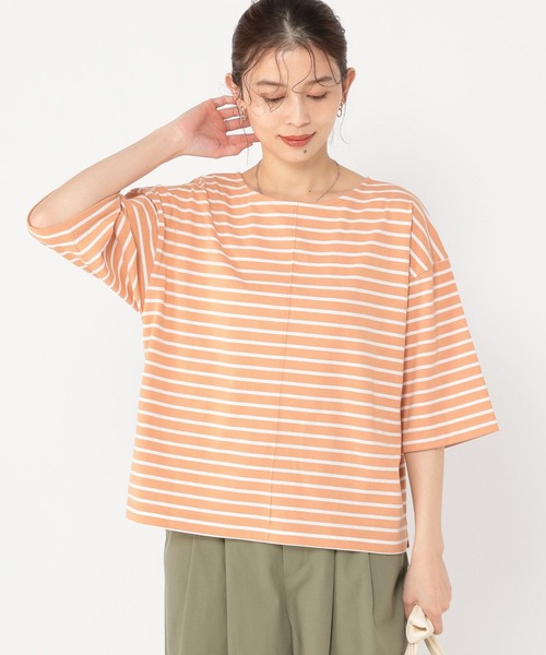 studio CLIP(スタディオクリップ)の「USAコットンダブルフロントベーシックTシャツ(Tシャツ/カットソー・レディース・その他1/その他3/その他2/オフホワイト/ブルー/その他4/ブラック・LARGE/MEDIUM)」の12枚目の写真