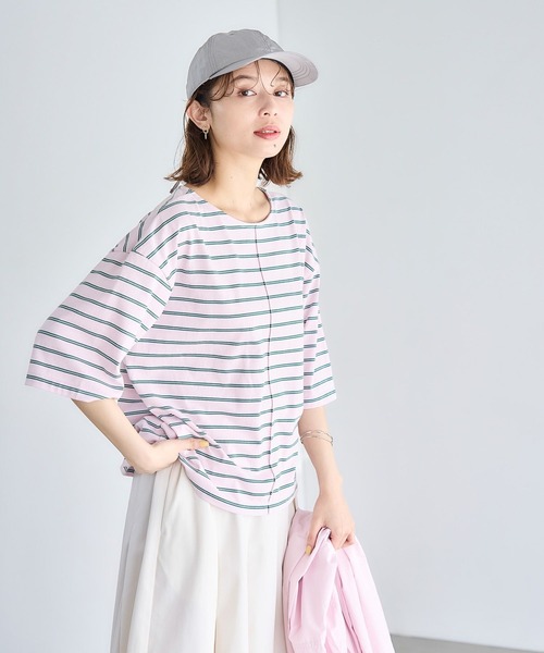 studio CLIP(スタディオクリップ)の「USAコットンダブルフロントベーシックTシャツ(Tシャツ/カットソー・レディース・その他1/その他3/その他2/オフホワイト/ブルー/その他4/ブラック・LARGE/MEDIUM)」の15枚目の写真
