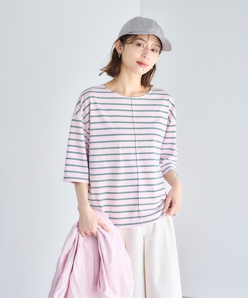 studio CLIP(スタディオクリップ)の「USAコットンダブルフロントベーシックTシャツ(Tシャツ/カットソー・レディース・その他1/その他3/その他2/オフホワイト/ブルー/その他4/ブラック・LARGE/MEDIUM)」の18枚目の写真